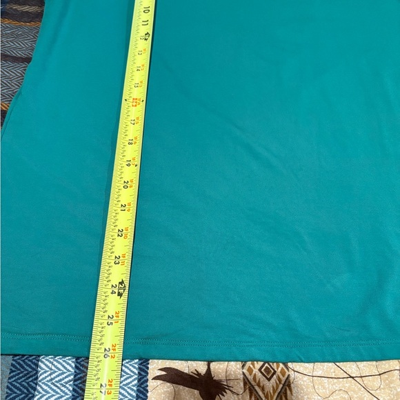 Talbots Teal back key hole button closure Women's Top 1X - Picture 8 of 9